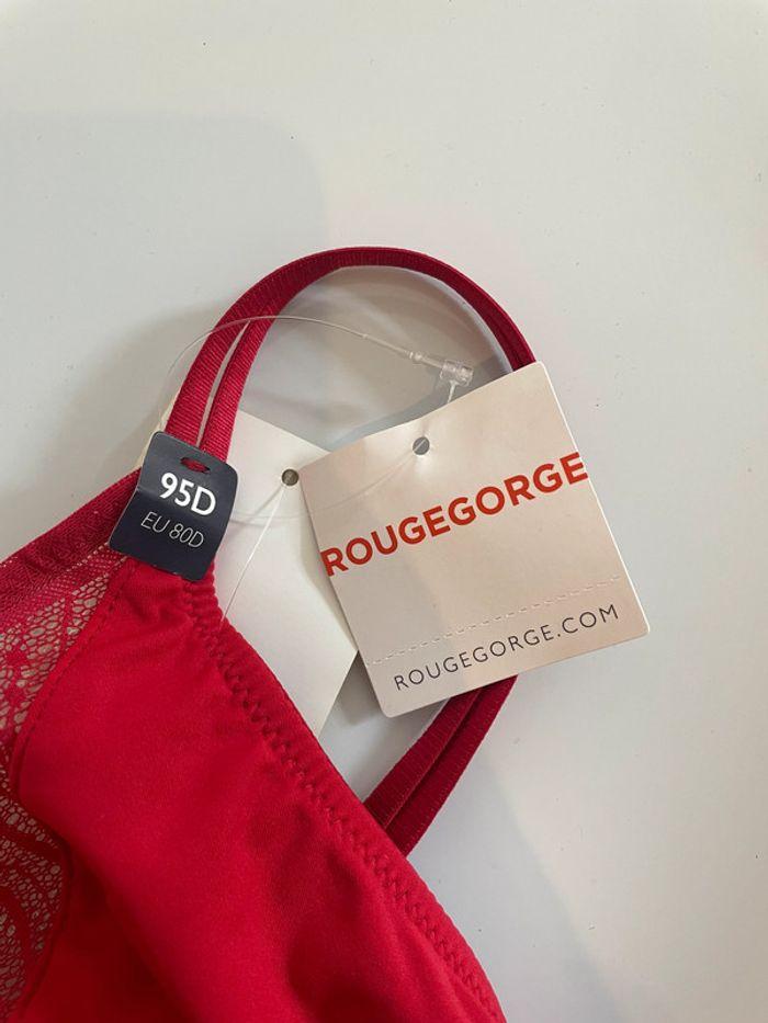 Soutien gorge rouge, rouge gorge, taille 95D, neuf, valeur 33€ - photo numéro 2