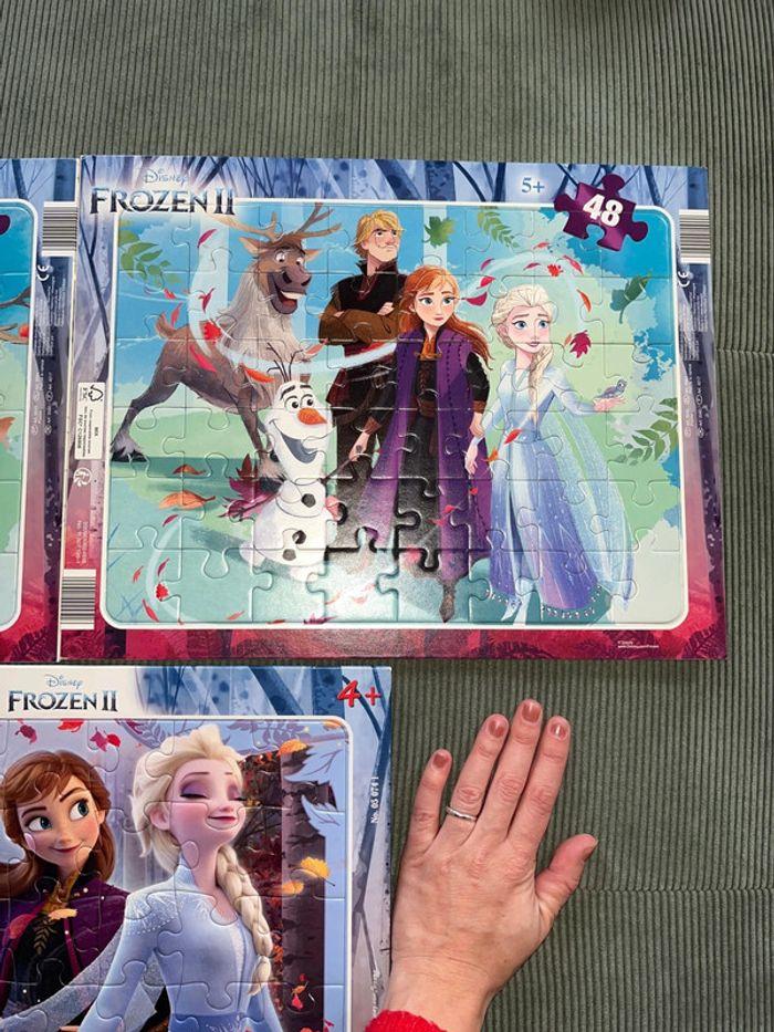 Lot de 3 grands puzzles reine des neiges - photo numéro 4