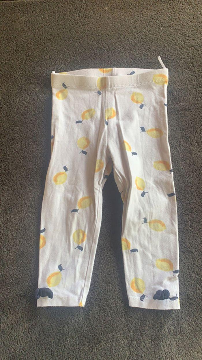 Leggins blanc avec citron