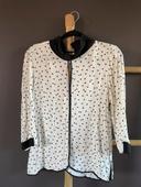 Blouse à pois noirs