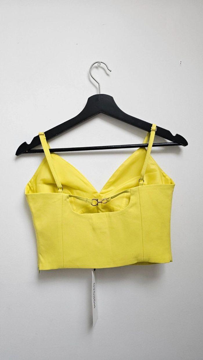 Haut court crop top jaune Morgan - photo numéro 4