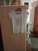 Tee.shirt blanc avec motif taille 10 ans