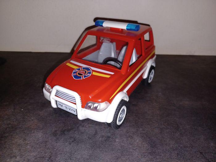 Playmobil voiture 4x4 pompier geobra 2008 - photo numéro 1