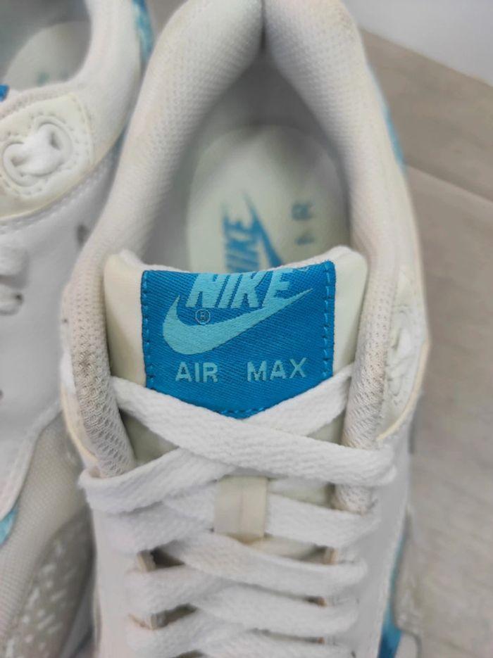 Baskets Nike air max one print bleue et blanches light blue grey mist neuves sans boîte pointure 39 - photo numéro 5