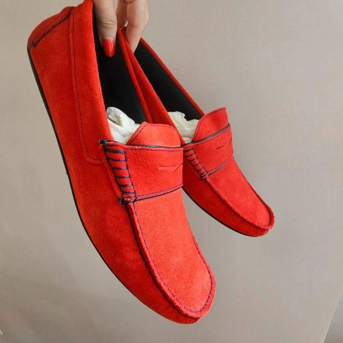 Superbes mocassins Ortiz & reed rouge 43 - photo numéro 6