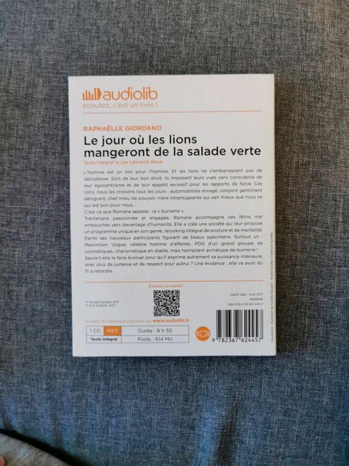 Livre audio Le jour où les lions mangeront de la salade verte - photo numéro 2