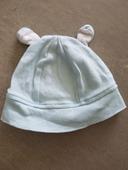 Bonnet naissance bébé bleu clair