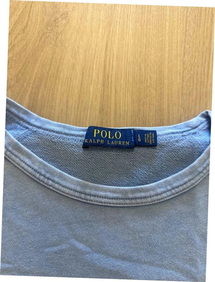 Pull Ralph Lauren Bleu Ciel Taille L Authentique - photo numéro 3