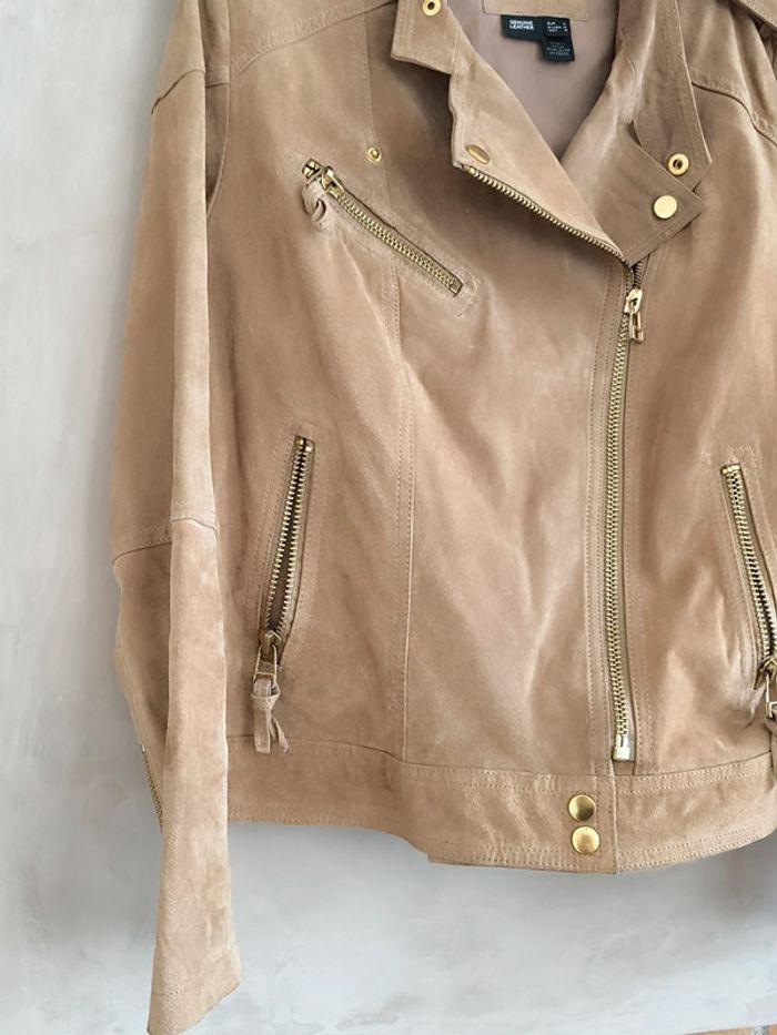 🤎 Veste croûte de cuir beige Mango 38/40 🤎 - photo numéro 15