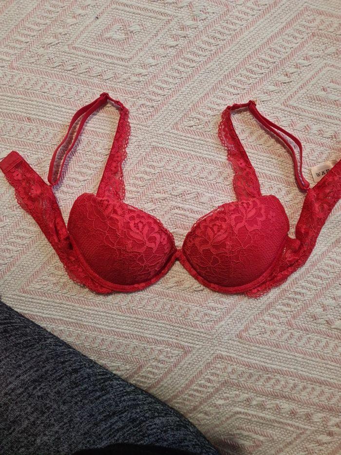 Soutien gorge rouge corail 90B - photo numéro 1