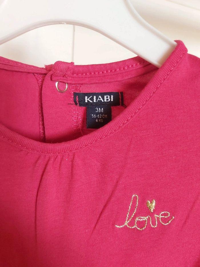 Tee shirt rose ML kiabi 3 mois - photo numéro 3