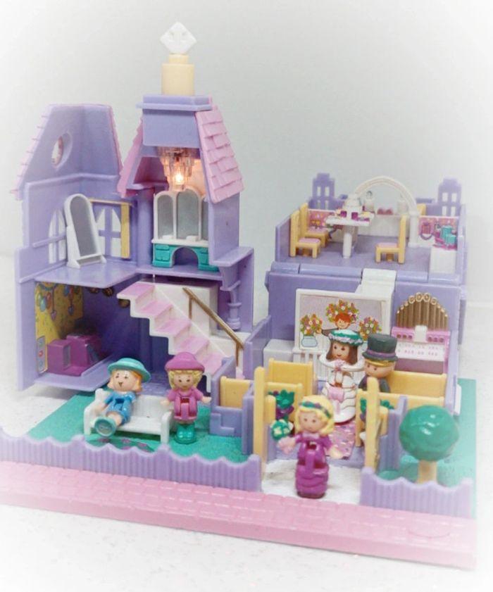 Polly pocket bluebird mariage chapelle chapel église wedding light lumière lumineuse mini vintage - photo numéro 1