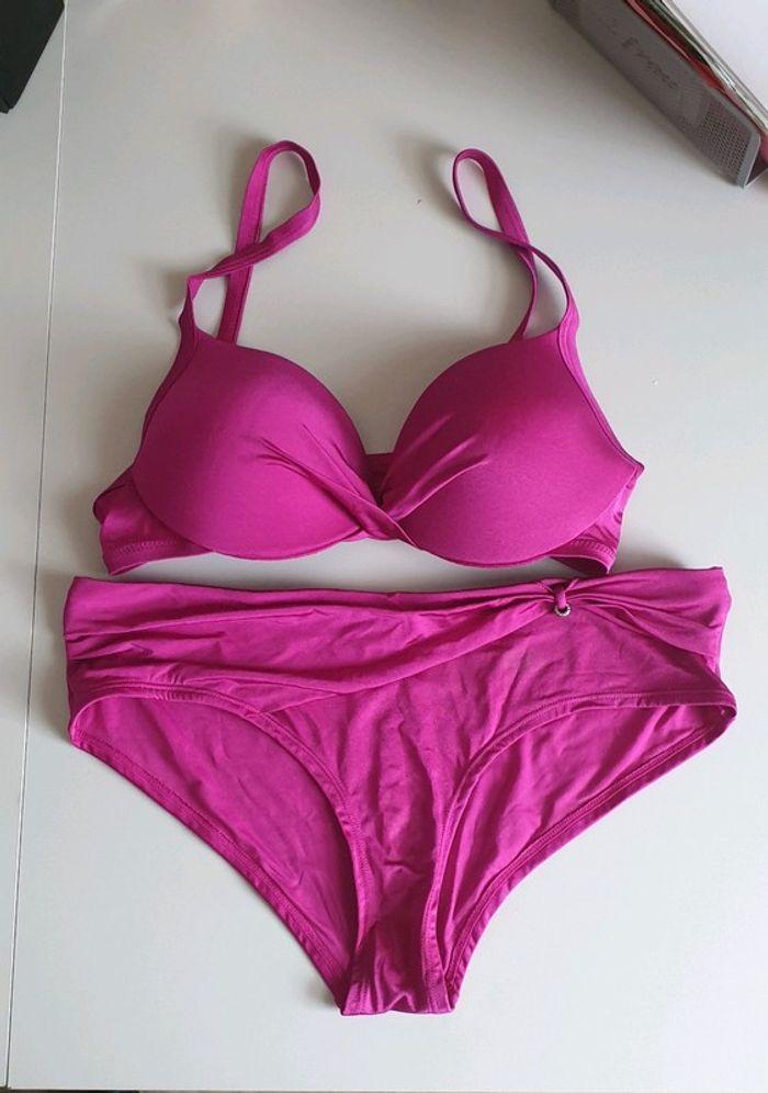 Maillot de bain 2 pièce rose Darjeeling 38-85C - photo numéro 3