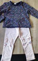 t-shirt + pantalon taille 2 ans, 92 cm