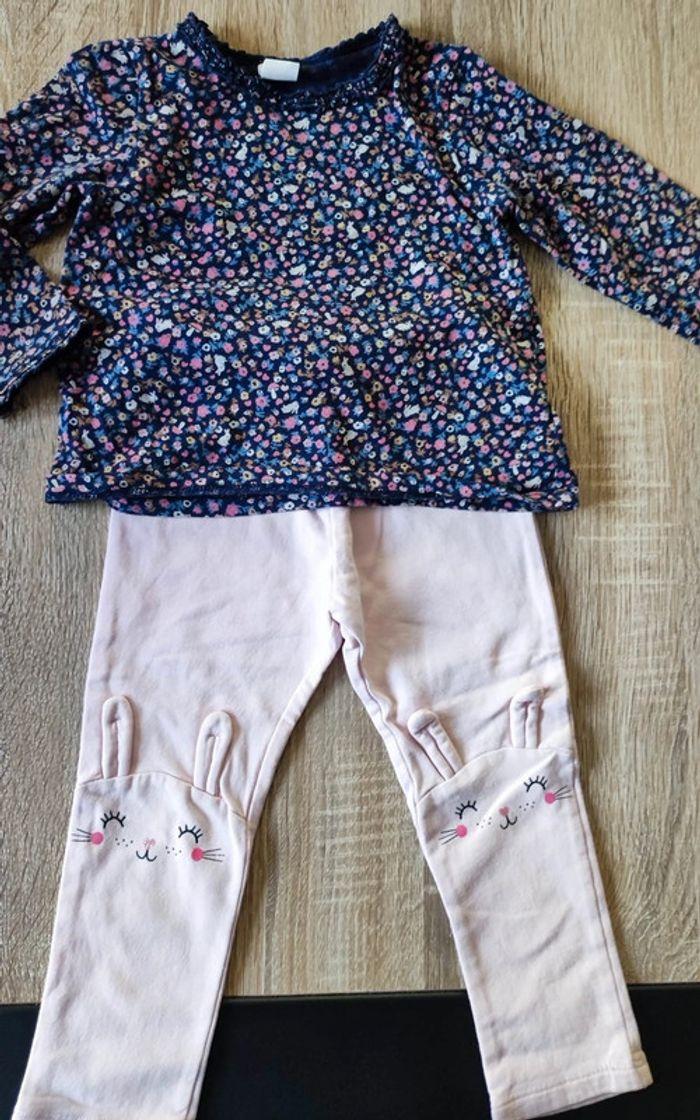 t-shirt + pantalon taille 2 ans, 92 cm - photo numéro 1