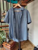 Chemise manche courte bleu L creeks