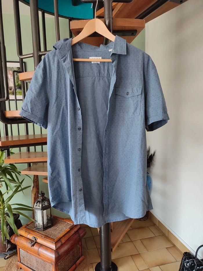 Chemise manche courte bleu L creeks - photo numéro 1