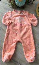 Pyjama / grenouillère velour chaud corail taille 3 mois