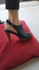 Chaussures noires été talons