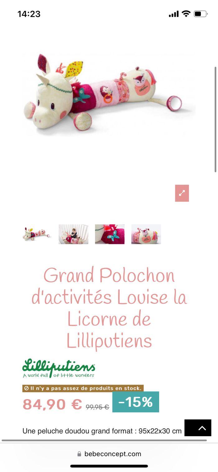 Peluche Licorne louise lilliputiens - photo numéro 2