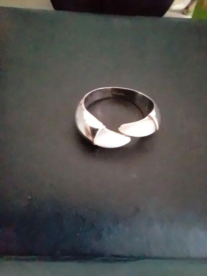 Bague cougar en argent et nacre taille 52 Misaki - photo numéro 2