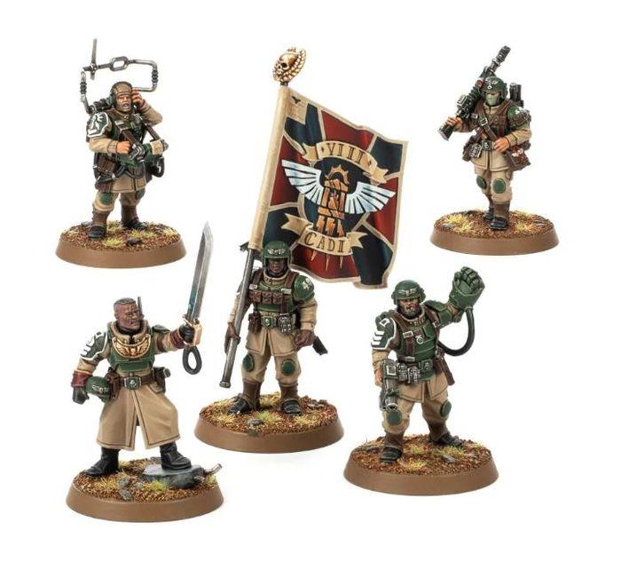 5x Cadian Command Squad / Escouade de Commandement Cadienne - Astra Militarum - photo numéro 1