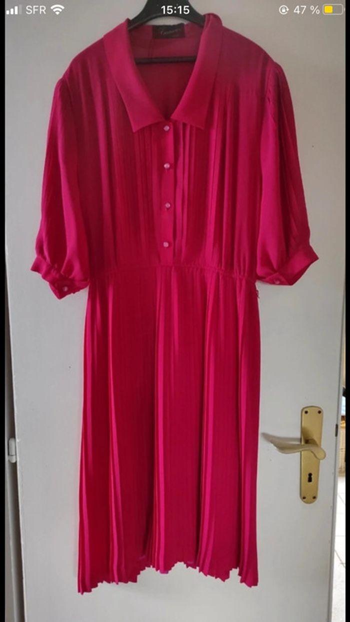 robe fuschia plissée - photo numéro 1