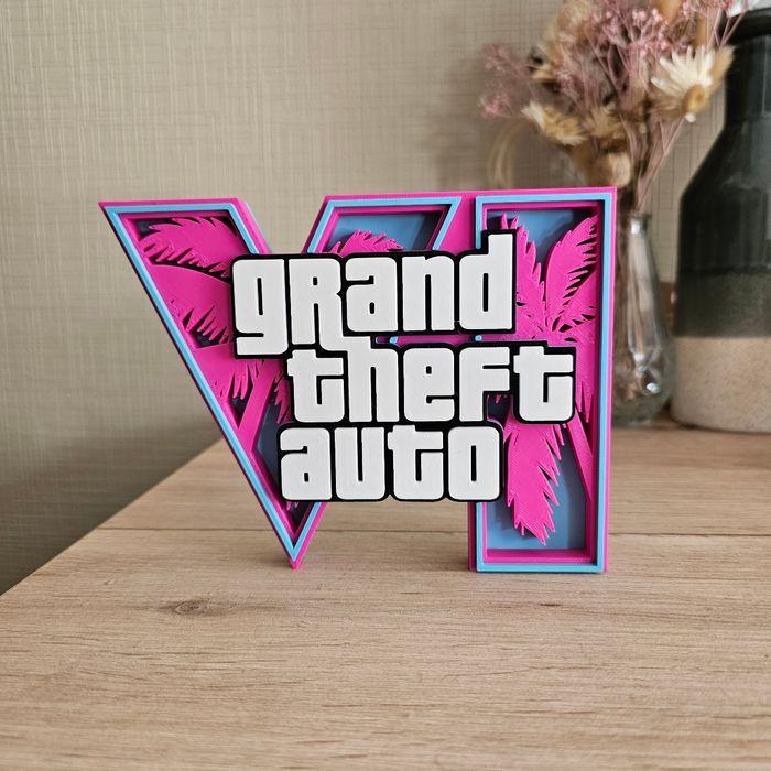 Figurine logo GTA grand theft auto 17x13cm FanArt - photo numéro 8