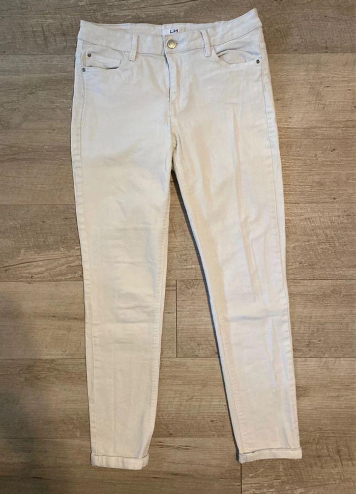 Pantalon blanc 7/8 femme - photo numéro 2