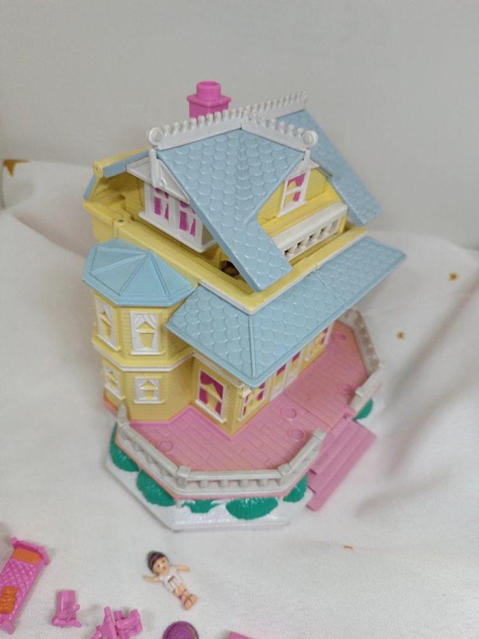 Polly pocket bluebird grande maison jaune yellow clubhouse house accessoires danse dépliable - photo numéro 10