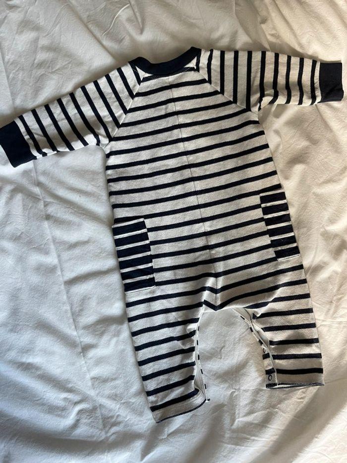 Combinaison Petit Bateau marinière 6 mois - 67cm - photo numéro 6