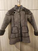 Manteau gris fausse fourrure 8 ans Orchestra