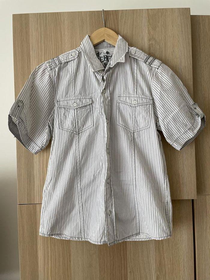 Chemise à rayure avec imprimé au dos - photo numéro 1