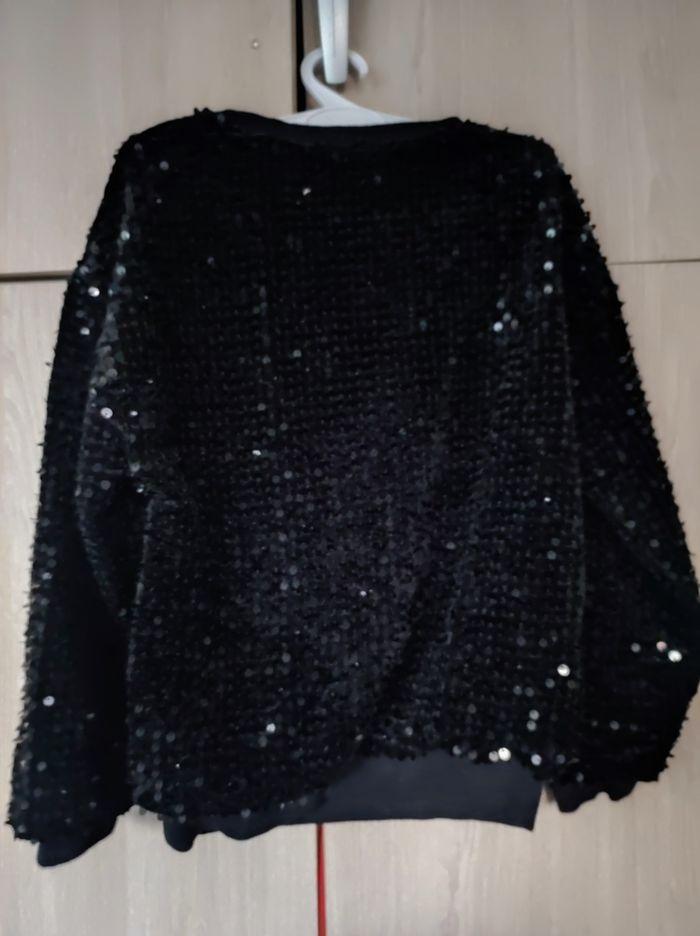 Pull noir sequins 8 ans Kiabi - photo numéro 4