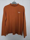 Pull à col roulé en coton unisexe - orange - 13 ans - Idexe