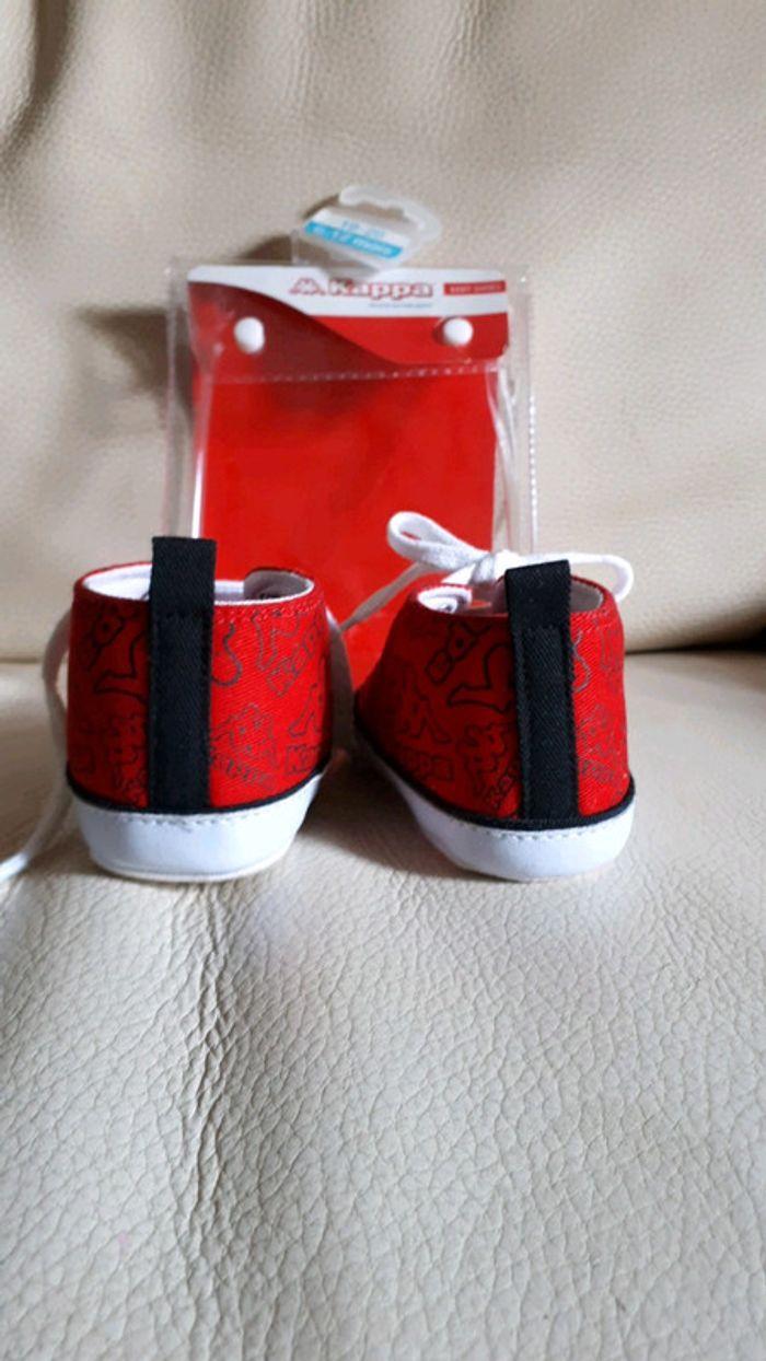 Chaussures rouges en toile pour bébé Kappa - photo numéro 4