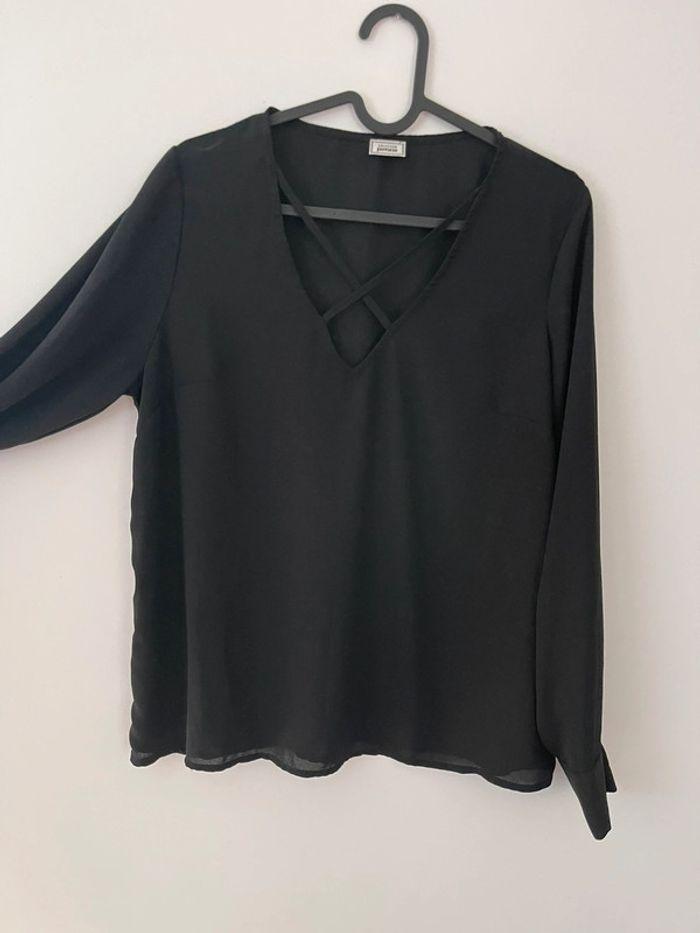 Blouse manches longues noir - photo numéro 1