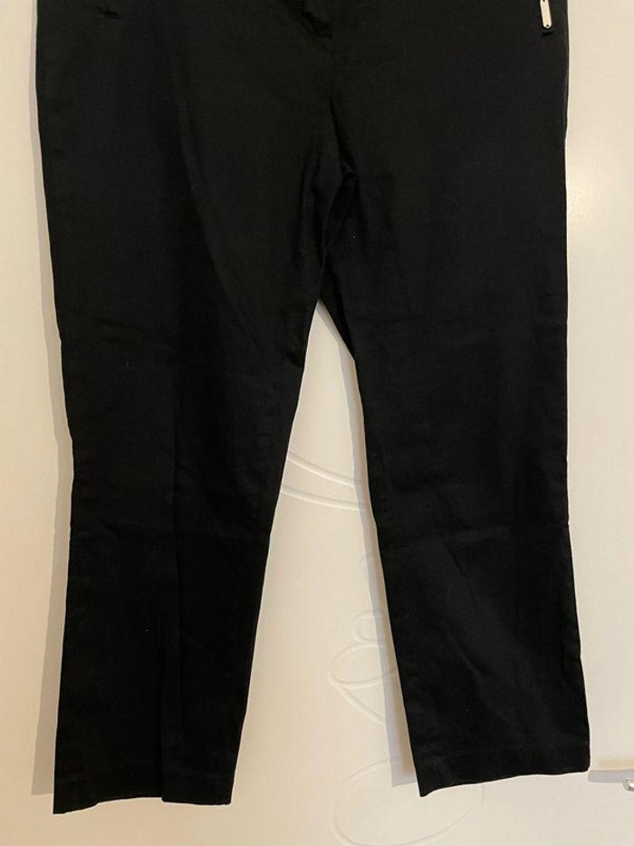 Pantalon court 7/8 noir style chino taille haute grain de malice taille 42 - photo numéro 3