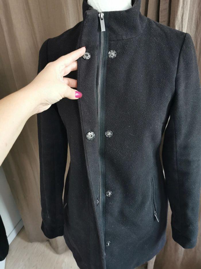 Manteau long caban noir Springfield taille S 36 - photo numéro 4