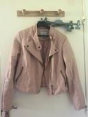 Veste en cuir rose Taille S