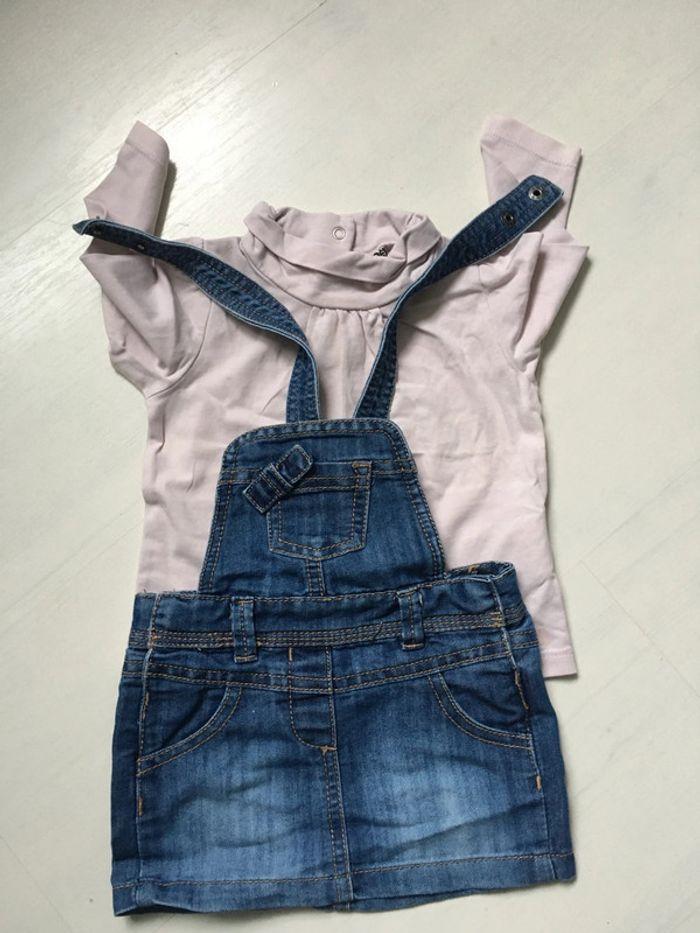 Robe en jean avec bretelles 6 mois