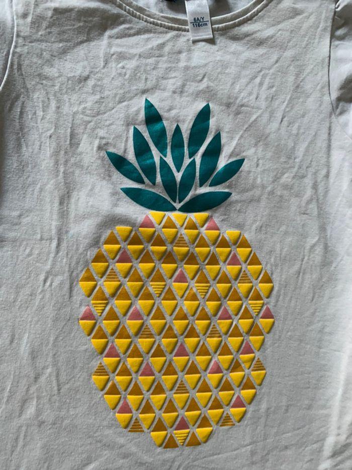 Tee shirt ananas Okaidi 6 ans - photo numéro 3