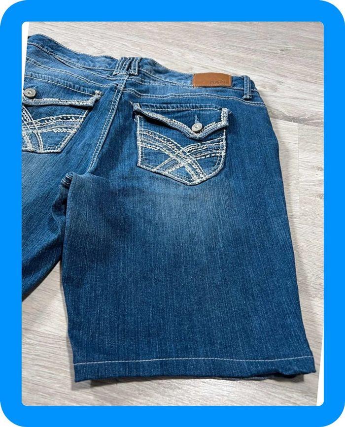 🩳 Short vintage brodé en jean  Bleu Taille S 🩳 - photo numéro 12