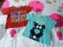 Lot de 2 t-shirts manches courtes tâchés et troués garçon 4 ans