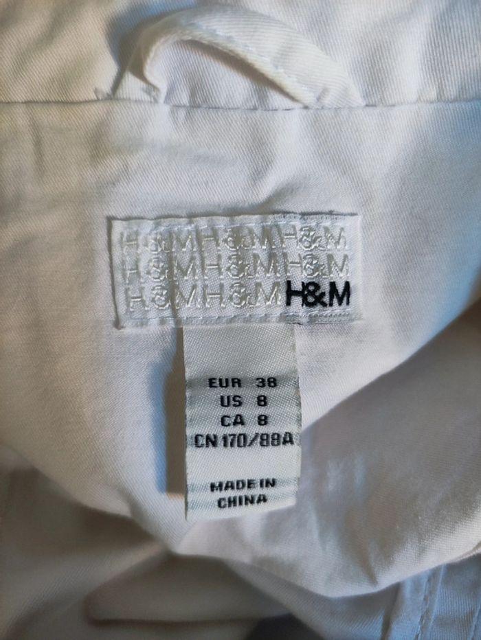 Veste H&M Blanche manches courtes Taille 38 - photo numéro 4