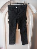 Pantalon jean noir/gris pois velours DPAM 5ans