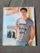 T-shirt manches courtes homme gris miami beach side neuf taille L