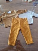 Lot 2 t-shirt ML H&M et pantalon kiabi 1 mois