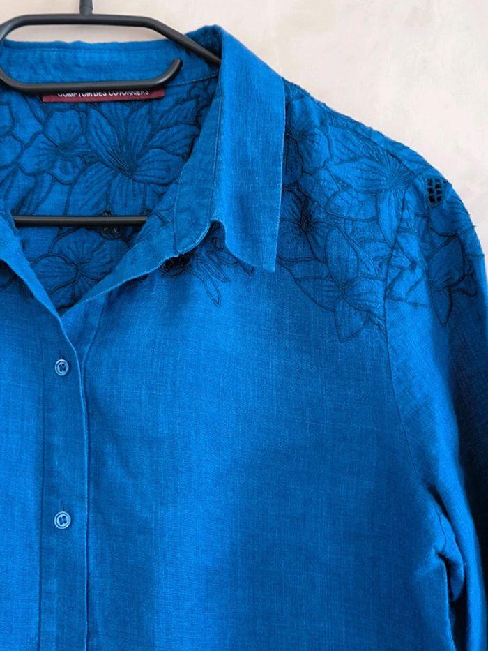 🤎 Chemise lin broderie Comptoir des cotonniers 40 🤎 - photo numéro 4