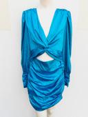 Robe turquoise satinée taille L